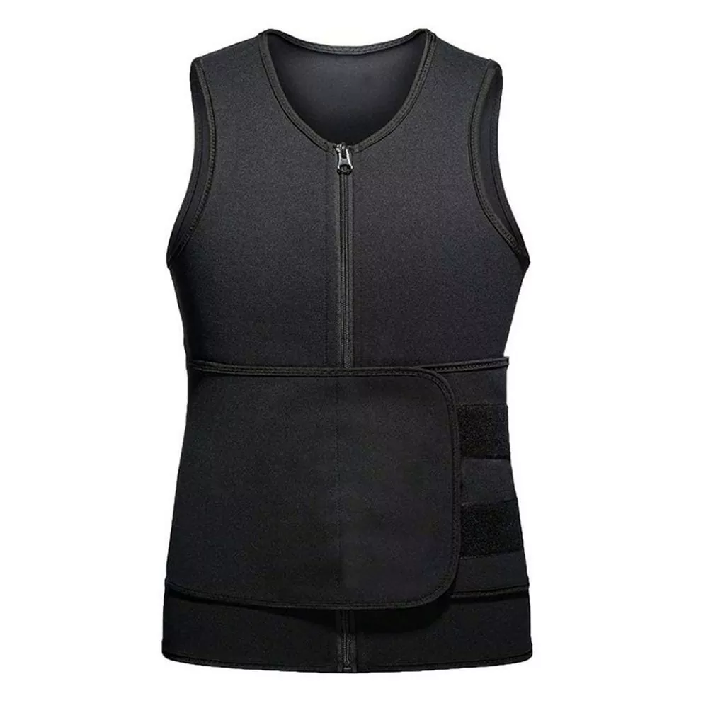 חליפת סאונה ספורטיבית לגברים Slim Fit ללא שרוולים
